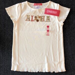 Gymboree Aloha Wahine 100% Cotton ALOHA Decorative  Short-Sleeve Shirt Size 6
